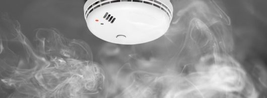 smoke detector of fire alarm in action smoke detector of fire alarm in action